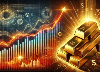 Vàng tăng vọt khi rủi ro thị trường xuất hiện dày đặc trở lại