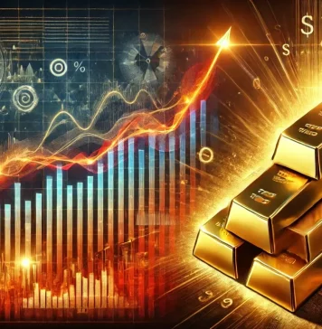 Vàng tăng vọt khi rủi ro thị trường xuất hiện dày đặc trở lại