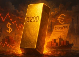 Vàng phục hồi từ mức 3.200USD, mức tăng đồng thời với diễn biến mới của cuộc chiến thuế quan, điều kiện cho việc làm mới mức đỉnh thời đại